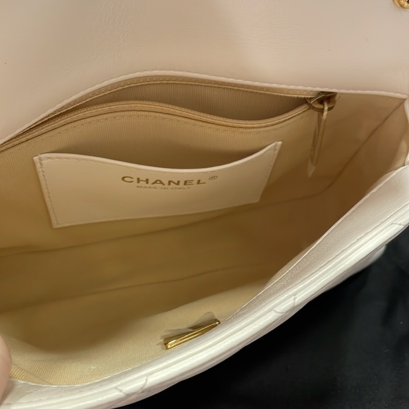 Authentic Chanel Small Flap Funky Town Bag Chunky Shoulder Strap in White - Picture 8 of 12